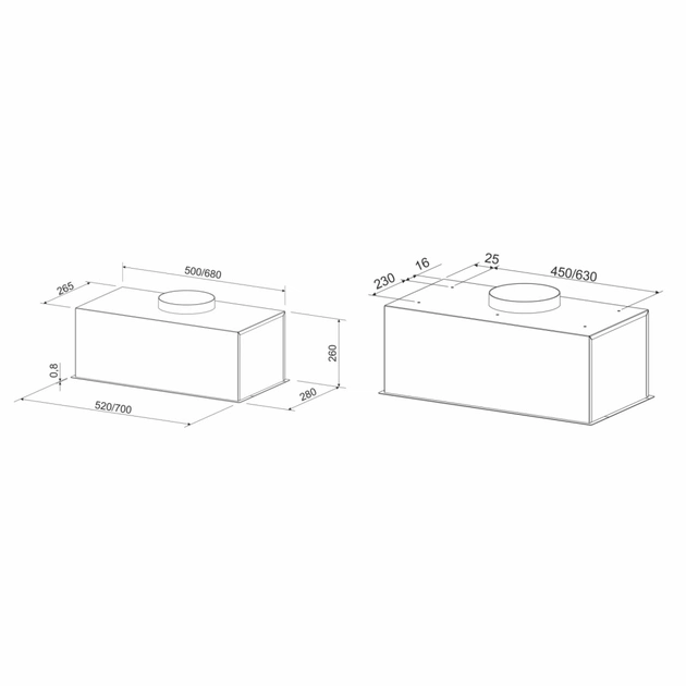 Витяжка кухонна Eleyus BOXER 800 LED 52 WH - зображення 12