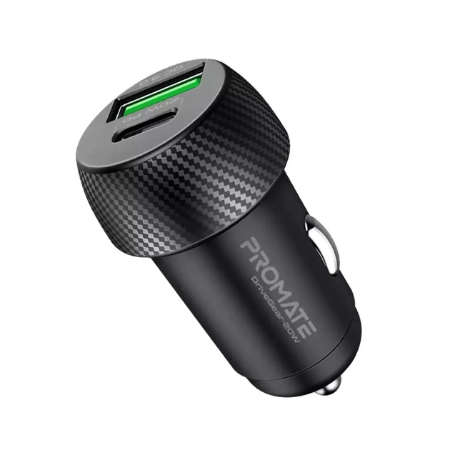 Зарядное устройство Promate 20W USB-C + USB-A (drivegear-20w.black) - изображение 1