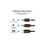 Кабель мультимедійний USB-C M to 2xRCA M 1.5m black Vention (BGDBG) - зменшене зображення 6