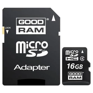 Карта пам'яті Goodram 16GB microSDHC Class 4 + adapter (SDU16GHCGRNR/SDU16GHCAGRR9/SDU16) зображення 1