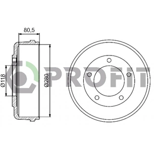 Гальмівний барабан Profit 5020-0031 изображение 1