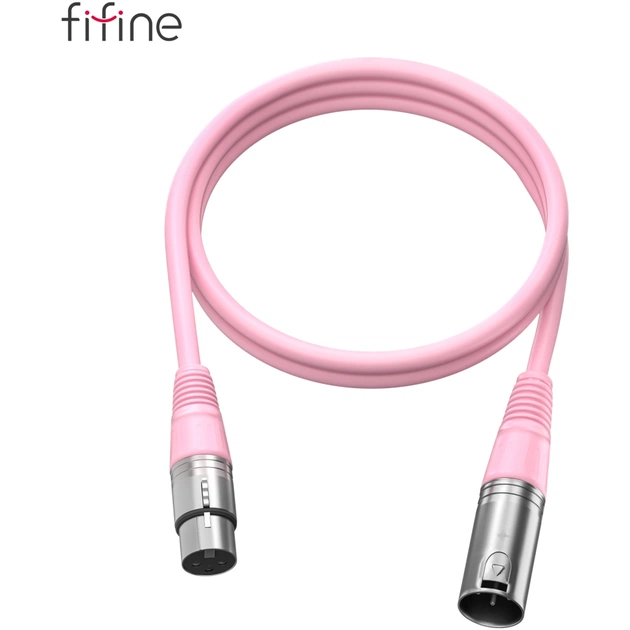 Мікрофонний кабель Fifine XLR Male to Female Pink 1.8 м (L9CP) - picture 2