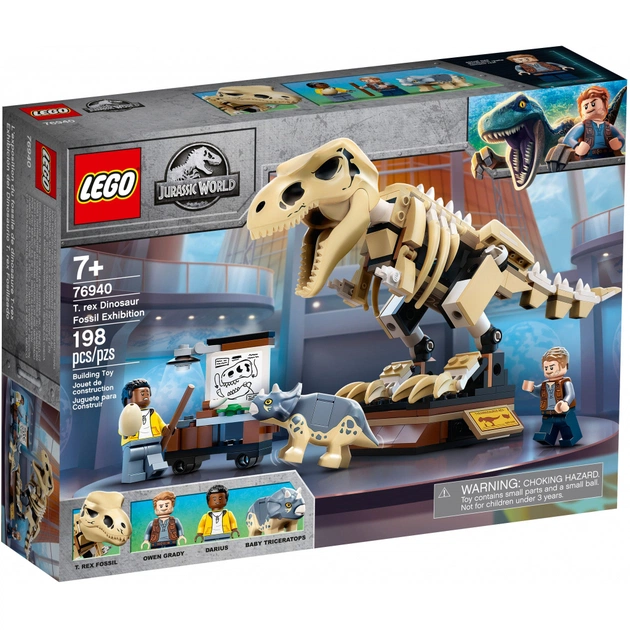 Конструктор LEGO Jurassic World Скелет тиранозавра на виставці 198 деталей (76940) - зображення 1