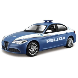 Машина Bburago ALFA ROMEO GIULIA POLIZIA синий, 1:24 от 3 до 5 лет (18-21085) зображення 1