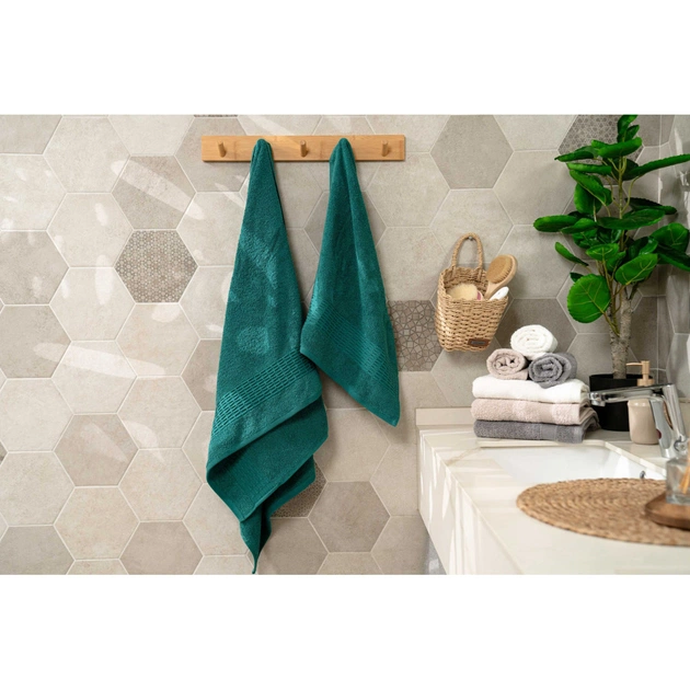 Рушник Ardesto набір махрових Lotus 2 шт 50х90см, 70х140см, 100% бавовна, смарагд (ART2357EM) - picture 2