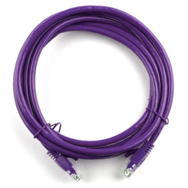Патч-корд 7.5м, RJ-45, Cat.5e, CU, медь, фиолетовый Ritar (PCR-CU/7.5Pe / 14092) - изображение 1