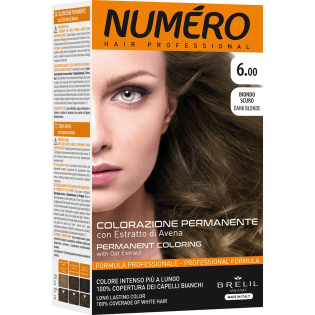 Фарба для волосся Brelil Numero 6.00 - Dark Blonde 140 мл (8011935081264) - изображение 1