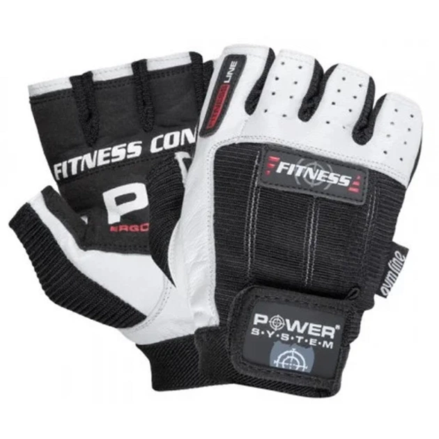 Рукавички для фітнесу Power System Fitness PS-2300 Black/White M (PS-2300_M_Black-White) - изображение 1