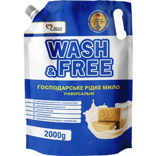 Гель для прання Wash&Free Універсальне господарське рідке мило 2 кг (4260637727459) зображення 1