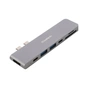 Порт-реплікатор Choetech Dock-Station USB-C 7-in-1 (HDMI/картридер/USB-A/USB-C, for MacBook Pro/Air) (HUB-M14-GY-V2) - зменшене зображення 1