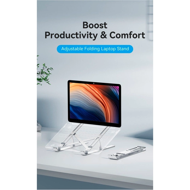 Підставка до ноутбука Vention Laptop X-type Stand Silver Aluminum Alloy (KDMI0) - picture 3
