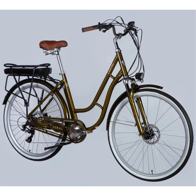 Електровелосипед Dorozhnik 28" eCORAL DD FR рама-19" 48B 13А*г 500Вт 2026 бронзовий (ELB-D-28-115) - picture 2