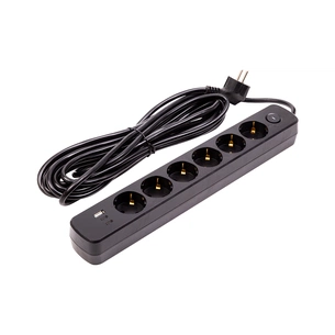 Мережевий фільтр живлення PowerPlant 7м, 6 розеток,USB, Type-C (YS-N6086/7c) (EX610686) зображення 1