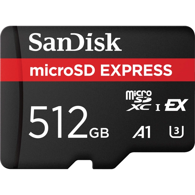 Карта пам'яті SanDisk 512GB microSDXC class 10 UHS-I U3 A1 Express (SDSQXFN-512G-GN4NN) - зображення 1