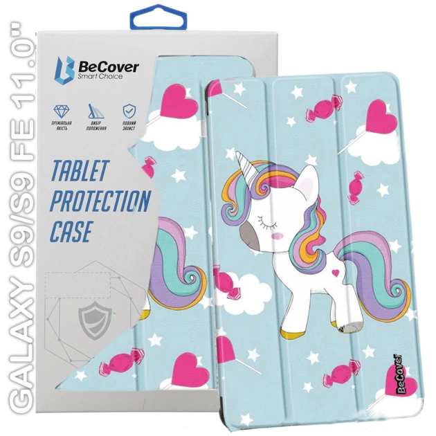 Чехол для планшета BeCover Smart Case Samsung Tab S9 (SM-X710/SM-X716)/S9 FE (SM-X510/SM-X516B) 11.0" Unicorn (710425) - изображение 1