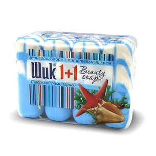 Тверде мило Шик 1+1 Beauty Мінерали моря 4x90 г (4820023362383) зображення 1