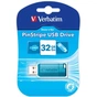 USB флеш накопичувач Verbatim 32GB Store 'n' Go PinStripe Blue USB 2.0 (49057) - зменшене зображення 5