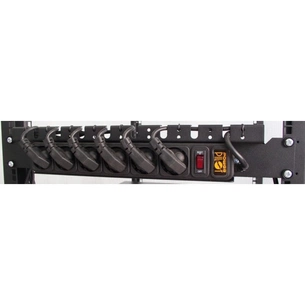 Силовий блок CSV 19", 6 розеток 1,5U с организатором кабелей питания (00260) зображення 1