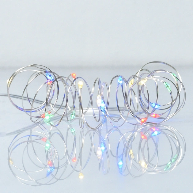 Гирлянда YES! Fun Нить на медной проволоке 20 LED Разноцветная 2 м Статичная На батарейках (975022) - изображение 1