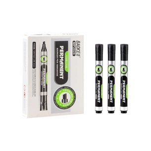 Маркер Baoke водостійкий, 1-4 мм клин. накінечник чорний (MARK-PER-BAO-MP2928B) зображення 1