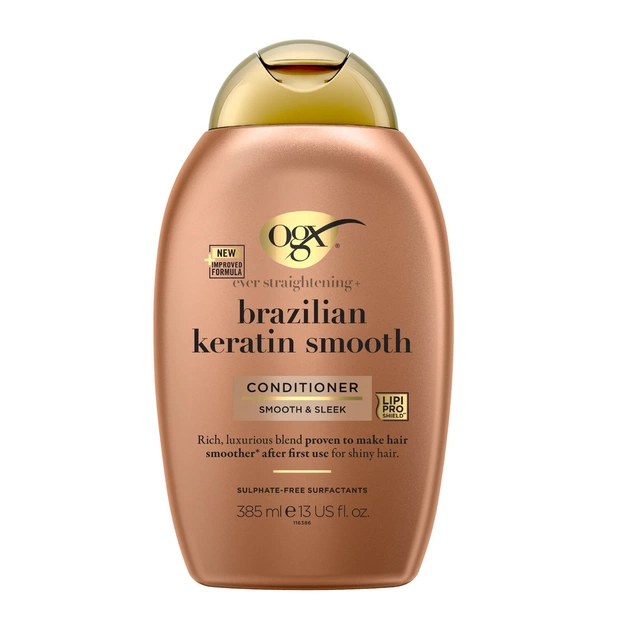 Кондиціонер для волосся OGX Brazilian Keratin Smooth для зміцнення волосся 385 мл (0022796976024) - picture 1