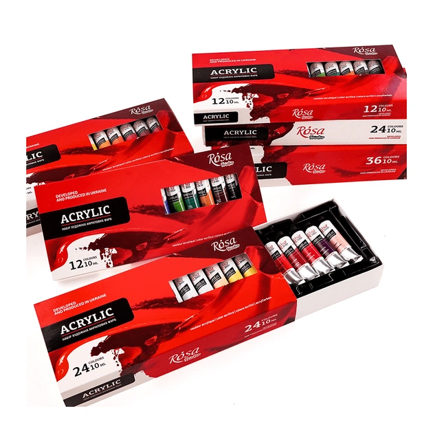 Акрилові фарби Rosa Studio 12 кольорів 10 мл (4823098538097) - picture 6