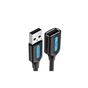 Дата кабель USB 2.0 AM/AF 1.0m PVC black Vention (CBIBF) - зменшене зображення 1