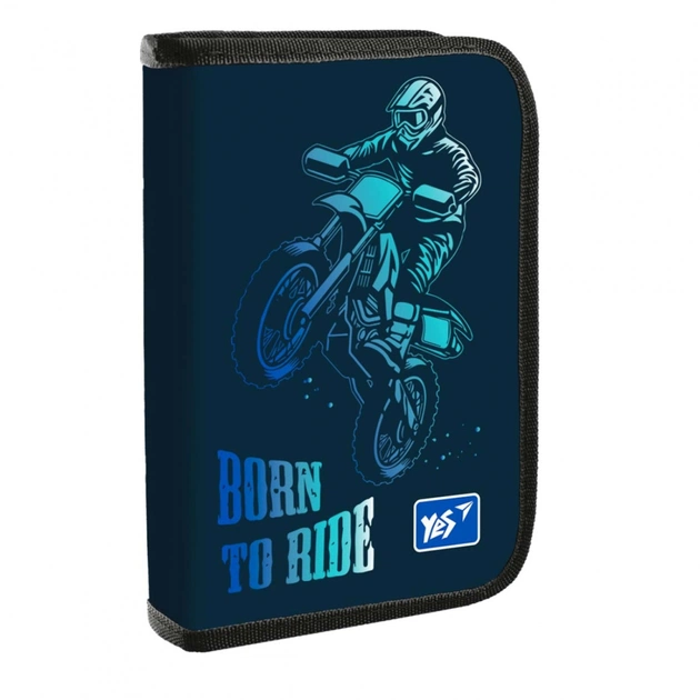 Пенал Yes HP-03 одинарний з клапаном Born to Ride (533420) - изображение 1