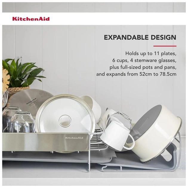 Сушарка для посуду KitchenAid Sinkware 61,5 x 38,5 x 37,5 см сірий (KEG896BXCGA) - picture 7