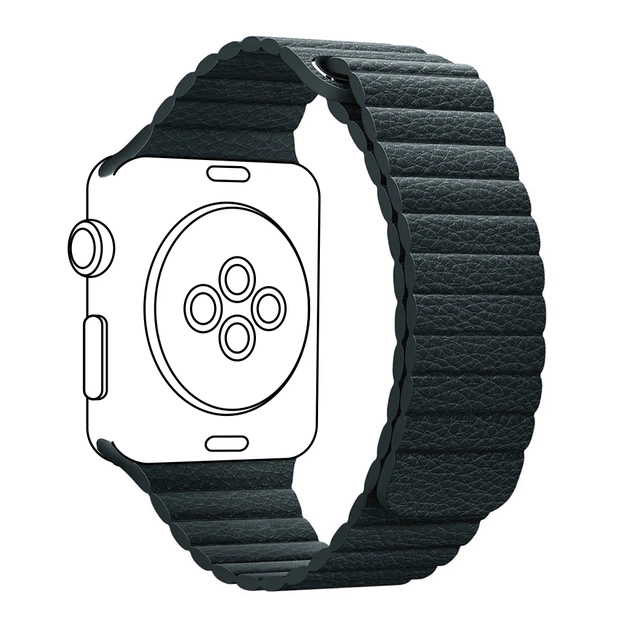 Ремінець до смарт-годинника Armorstandart Leather Loop для Apple Watch 42 (Series 11-10)/41/40/38 Midnight Blue (ARM57839) - зображення 1