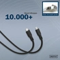Дата кабель USB-C to USB-C 1.0m USB 4.0 Gen3 40G 240W 8K silicone black Digitus (AK-300344-010-S) - preview 7