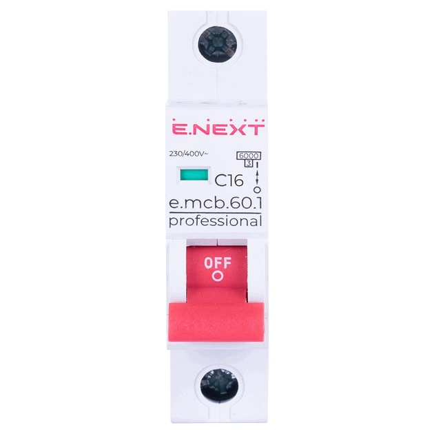 Автоматичний вимикач E.NEXT 1-п e.mcb.pro 16А C ( 6кА) (p042008) - picture 2