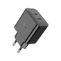 Зарядний пристрій HOCO N35 Streamer 2xUSB-C PD45W GaN Black (6931474797193) - зменшене зображення 1