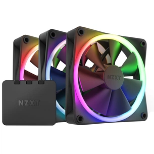Кулер до корпусу NZXT F120RGB Triple (Black) (RF-R12TF-B1) зображення 1