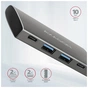 Концентратор AXAGON USB-C to 2xUSB-A + 2xUSB-C 10Gbps 0.13m gray (HMC-4G2) - зменшене зображення 2