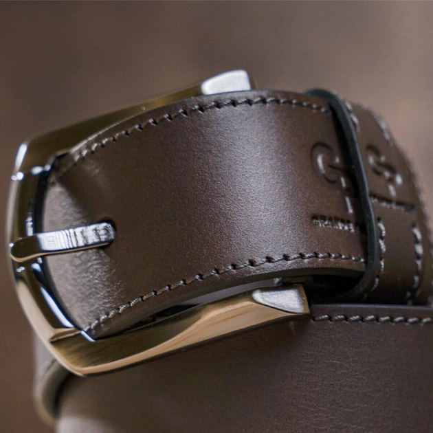 Ремінь Grande Pelle Джинсовий Коричневий (11158) - зображення 6