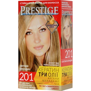 Фарба для волосся Vip's Prestige 201 - Світлий блондин 115 мл (3800010504102) зображення 1