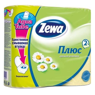 Туалетний папір Zewa Plus 2-шаровий Ромашка Жовтий 4 шт (4605331030304) зображення 1