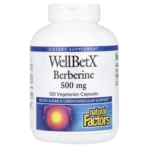 Вітамінно-мінеральний комплекс Natural Factors Берберін, 500 мг, WellBetX, Berberine, 120 вегетаріанських капсул (NFS03543) зображення 1