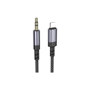 Кабель мультимедійний Lightning to 3.5mm M 1.0m grey BOROFONE (6941991118975) изображение 1