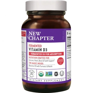 Вітамін New Chapter Ферментований вітамін D3, Fermented Vitamin D3, 30 таблеток (NC0262) зображення 1