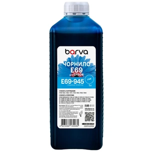Чорнило Barva Epson T69, 1 л, Pigm, Cyan (E69-945) зображення 1
