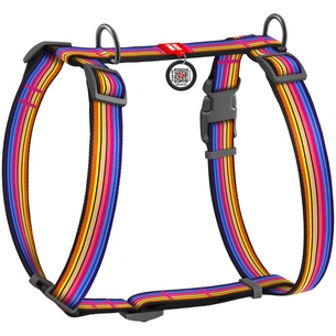 Шлея для собак WAUDOG Nylon з QR паспортом анатомічна H-подібна "Лінія 1" S (5614) зображення 1