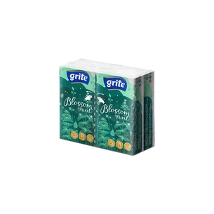 Серветки косметичні Grite Blossom Mint 3 шари 10 шт х 4 пачки (4770023349146) зображення 1