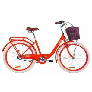 Велосипед Дорожник 26" LUX PH рама-17" 2019 помаранчевий, багажник + кошик (OPS-D-26-066) зображення 1