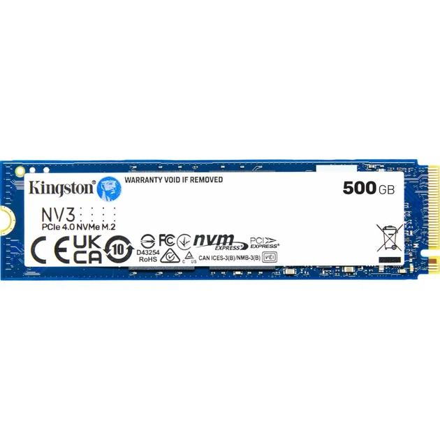 Накопичувач SSD M.2 2280 500GB Kingston (SNV3S/500G) - зображення 1