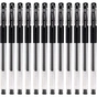 Ручка гелева Baoke 0.5 мм, з грипом, чорна, 12 шт (PC880D/F-black) - зменшене зображення 2