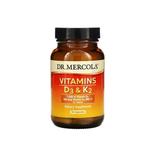 Вітамін Dr. Mercola Вітаміни D3 і K2, 5000 МО, 90 капсул (MCL-01996) зображення 1