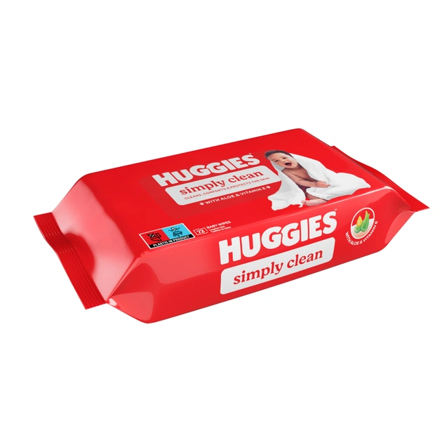 Дитячі вологі серветки Huggies Simply Clean 72 шт (5029053582238) - picture 2