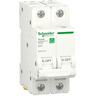 Автоматичний вимикач Schneider Electric RESI9 6kA 2P 25A (R9F02225) зображення 1